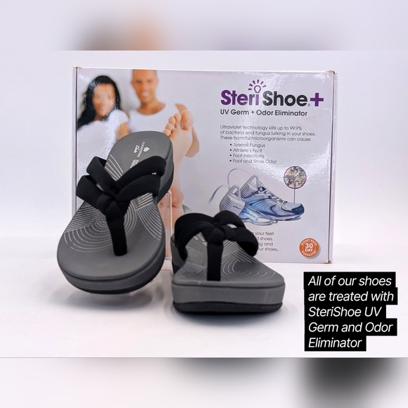 Cloudsteppers by Clarks Arla Glison Black Sandal Size US 9M / EU 40 Cushion Soft - Picture 15 of 16